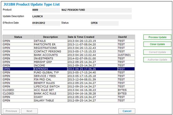 Expense Type Allocation (ProductUpdate Type: Expenses)